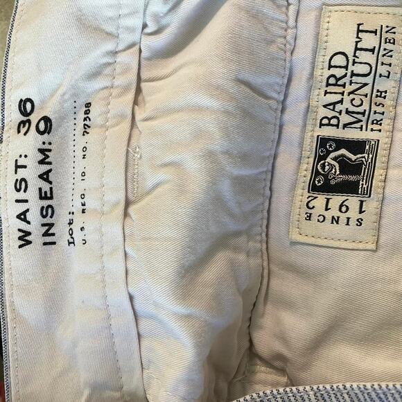 J. Crew‎ Stanton Shorts Brad McNutt Irish Linen Blue White Striped - Picture 4 of 6